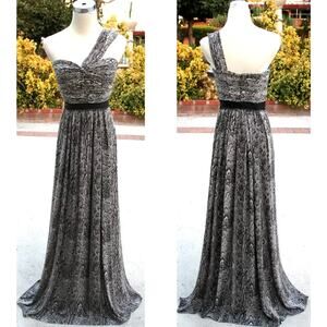 BCBG MAX AZRIA $418 Mstymrngco Jamille Formal Party Gown Size 2 Snakeskin Maxi